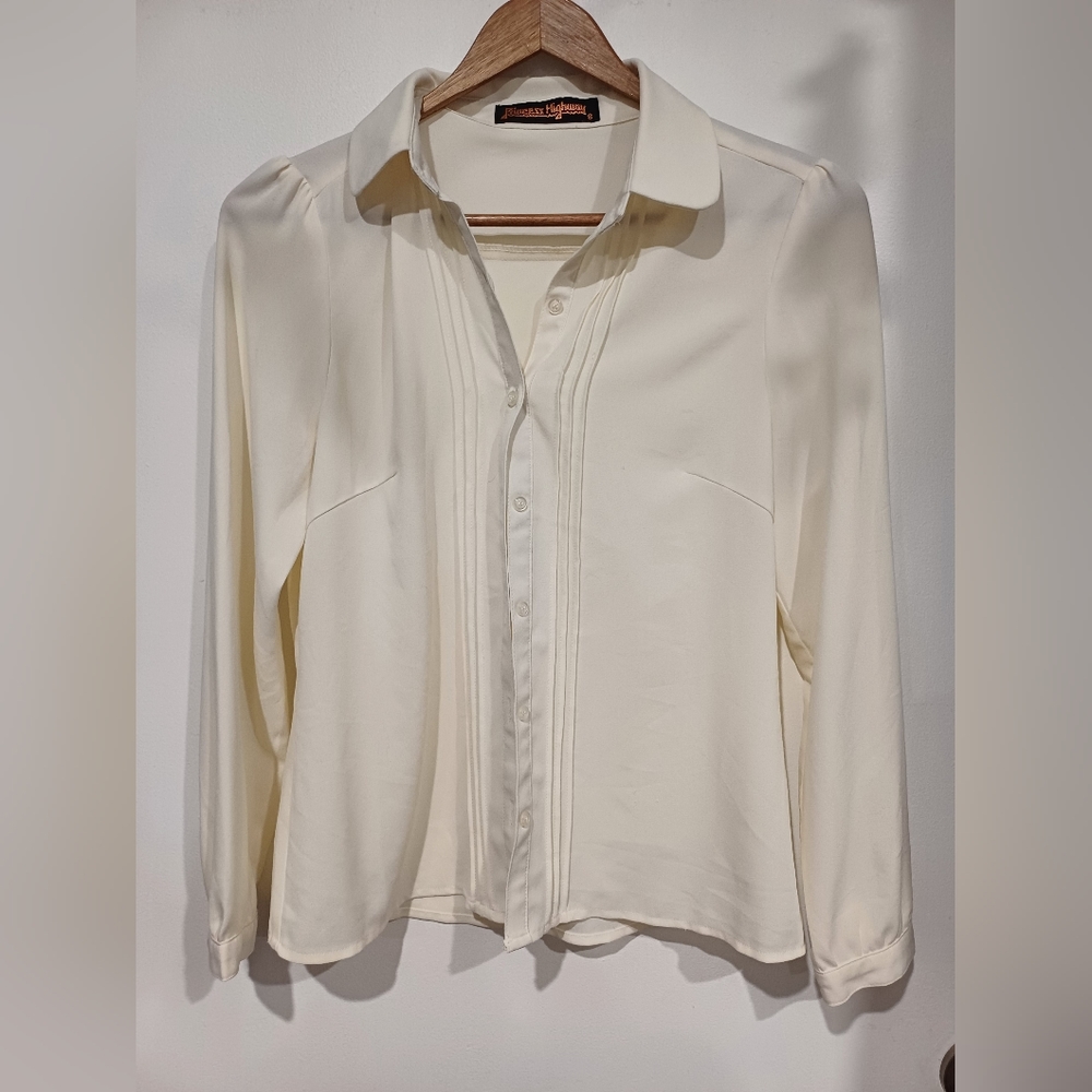 Princess Highway 8 ivory button up shirt - Picture 1 of 5